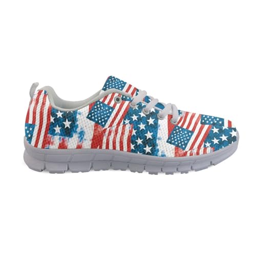 Image of GIFTPUZZ Mens Lace Up Athletic Trainers Running Sneakers Wedge Breathable Gym Lightweight Sports Tennis Shoes