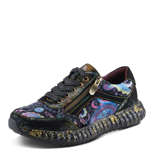 Spring Step L'Artiste Javana Women's Lace-Up Sneaker - Mixed Materials, Lace Accents, Comfortable & Fashionable
