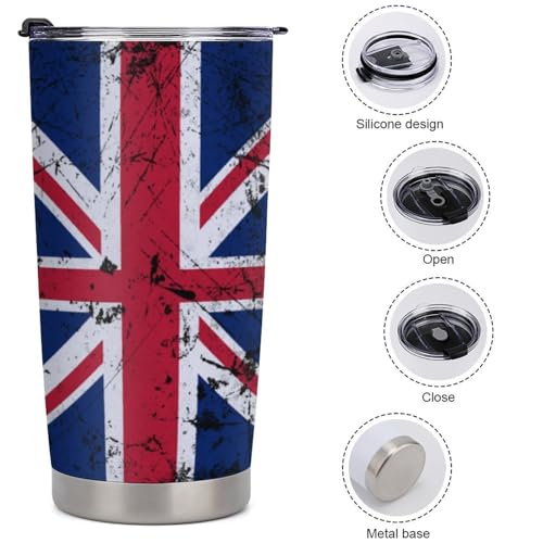 Posavasos para auto con textura de bandera UK 4PCS miniatura 5