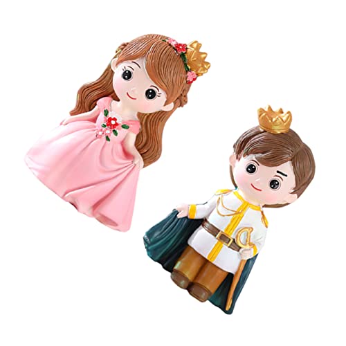 FUNNETOYU 2Piezas Decoraciones De Pastel De Cumpleaños Vera Princesa y William Cake Topper Para Fiestas Infantiles y Cumpleaños