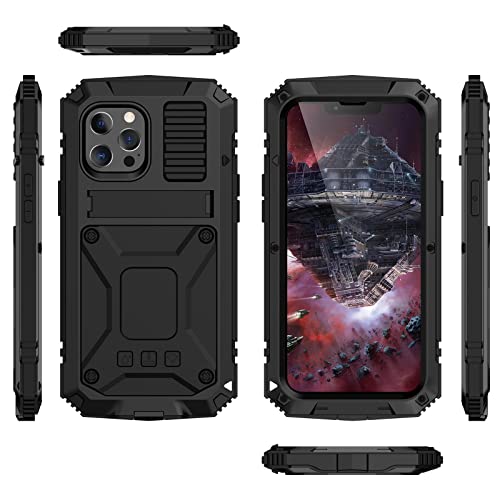 Coque en métal iPhone 13 robuste avec protecteur d'écran intégré