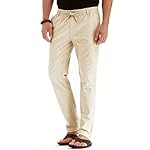 Sailwind Men's Drawstring Linen Pants Casual Summer Beach Loose Trousers - Image 3