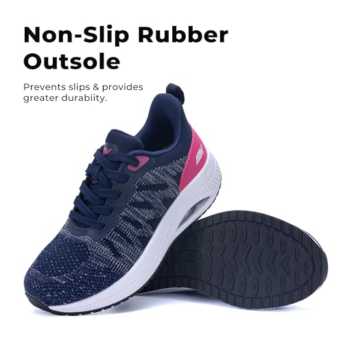 Image of QAUPPE Womens Walking Shoes with Arch Support Athletic Orthotic Sneakers for Women Foot Pain Relief