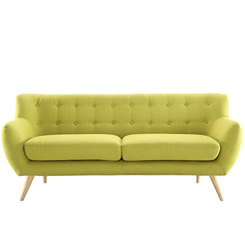 Modway Remark Mid-Century Modern Sofa With Upholstered Fabric In Wheatgrass #TOP1