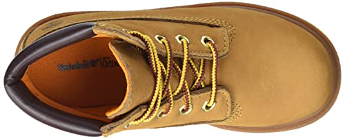 Timberland Unisex 6in Water Resistant Basic (Junior) Fashion Boot, Wheat, 38 EU