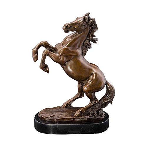 Ornement zodiaque art équestre à offrir : statue de saut à cheval foncé