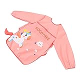 HONMEET Delantal Infantil Delantal De Pintura De Bebé Batas De Pintura Para Niños Pequeños Bata De Manga Larga Para Niños Bata De Pintura De Bebé Delantal Impermeable Babero Poliéster