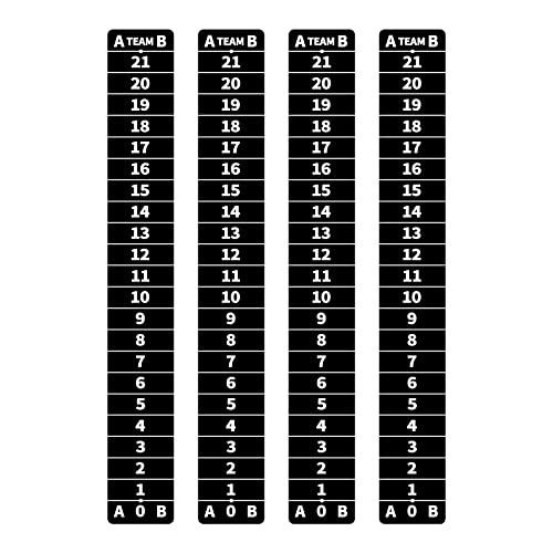 AIWEILUCK 4 Pack Cornhole Scoreboards Black, Magnetic Decal with Score Keepers for Corn Hole Boards, Scoreboard for Cornhole Game Easy to Install Keep Track of The Score