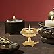 Zap impex Traditionelle Messing-Öllampe Messing Deep Diya Indische Öllampe Diwali Puja-Lampe Kuber Tortoise Diya (1)