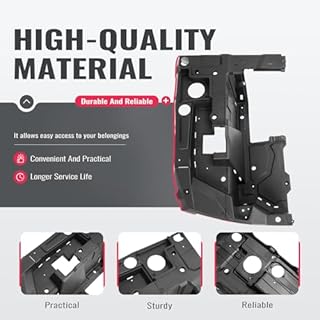 TEBEDI Rear Bed Box Left Side Compatible with 2014-2023 Polaris RZR XP 1000/4 1000/Turbo 4 S Replacement for 5454271 Textured Plastic Black