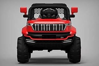 Kids Planet Rideon Battery Operated Large Car SUV Remote Control and Manual Ride-On with AUX Port Light Music for Kids (Red)