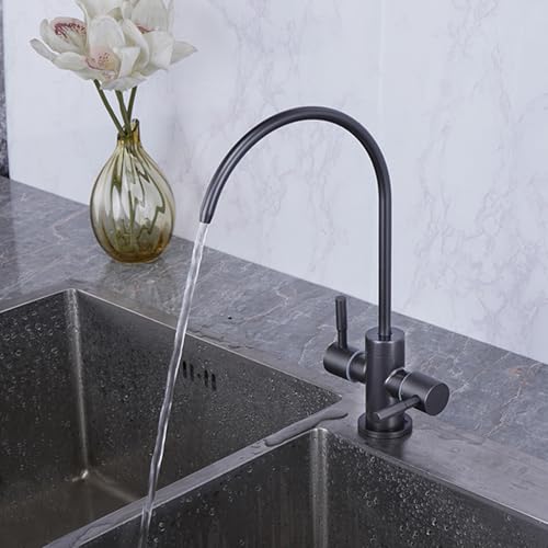 Robinet de cuisine blanc design à double levier pour un confort d'eau optimal