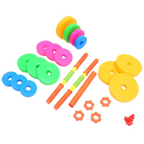 Toddmomy 1 Juego Juguetes Con Barra Juguete De Entrenamiento Corporal Para Niños Pesas Para Jardín De Infantes Pequeños Pesos Escuela Primaria Ajustable Equipo De Entrenamiento El Plastico