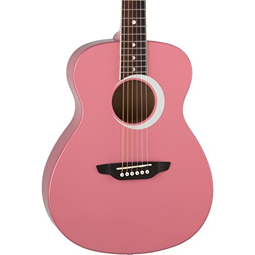 Luna Aurora Borealis 3/4 Acoustic Guitar, Pink Pearl