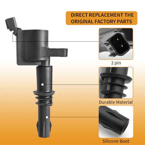 Image of 8PCS FD508 Ignition Coil Pack & Spark Plugs Compatible with Ford /Lincoln