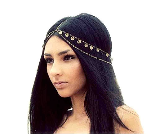 Retro Mysterious Fashion Metal Head Chain Jewelry Chain Headband Head Piece Hair Band