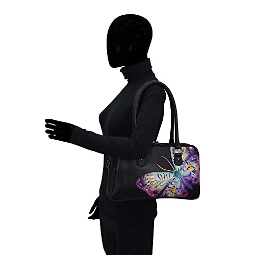 Image of Anna by Anuschka Women's Hand-Painted Genuine Leather Multi Compartment Satchel