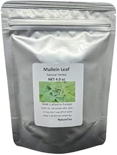 Mullein Leaf - Dried Verbascum thapsus Loose Tea from 100% Nature (4 oz)