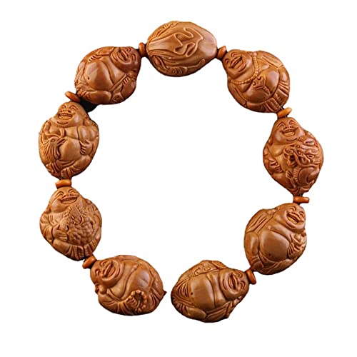 Bracelet en bois sculpté main XIALON en cœur d'olivier authentique