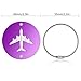 3 PCS Aluminium Luggage Tags for Suitcases and Bags, with Name Tags for Airplane or Cruise Ship, to Quickly Spot Travel Luggage, Purple