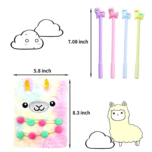 Laventy 5 Pcs Llama Pens Llama Notebook Llama Ballpoint Pens Llama Journal Llama Diary For Party Office Gift #TOP1