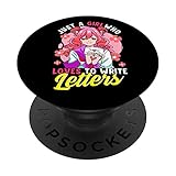 just a girl who loves to write letters girls anime writer popsockets popgrip intercambiabile