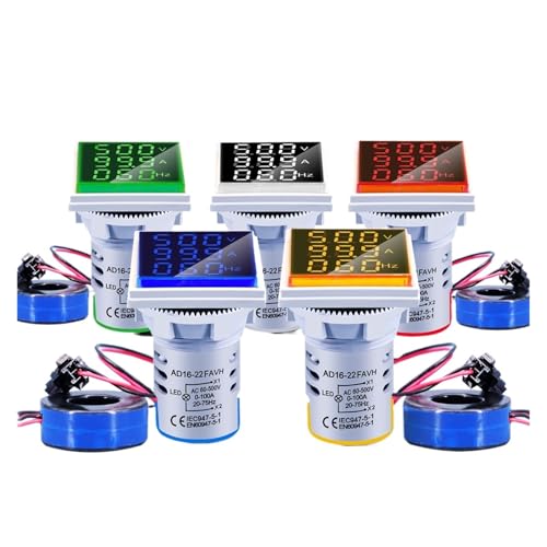 AC 60-500V 1-100A LED fW^dv dv M 220 ddv {gAyAeX^[ o(Red)
