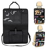 【DISEÑO DE MÚLTIPLES BOLSILLOS】 Un organizador de asiento trasero de automóvil con 8 bolsillos para guardar refrigerios, bebidas, juguetes, libros, tabletas, bolígrafos, muñecas, pañales, servilletas, etc. de tus hijos El soporte para tabletas con pantalla táctil es adecuado para muchos tipos de almohadillas, reproductores de DVD, consolas de juegos portátiles, etc. Niños y adultos por igual pueden disfrutar de dispositivos manos libres mientras viajan.