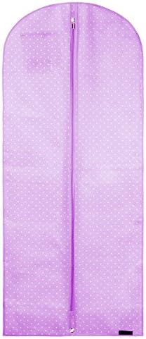HANGERWORLD 3 Black 60 Inch Breathable Garment Dress Cover Bags with Secret Internal Zipped Pocket