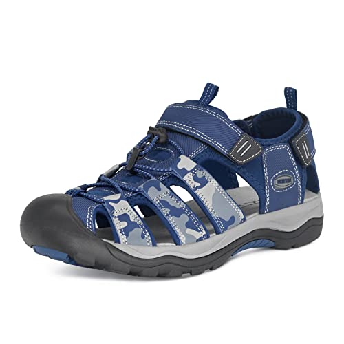GRITION Sandalias de senderismo de verano para hombre, sandalias ligeras para caminar al aire libre con punta cerrada, zapatos de agua de playa para pescador Cover