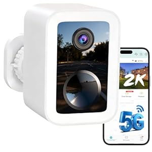 Funstorm 2K Überwachungskamera Aussen WLAN mit Akku, 2.4/5GHz Dual-Band Kamera Überwachung Aussen, Flutlicht & Sirene, Bewegungserkennung, 2-Wege-Audio, Outdoor Kamera für Innen und Außen, IP66
