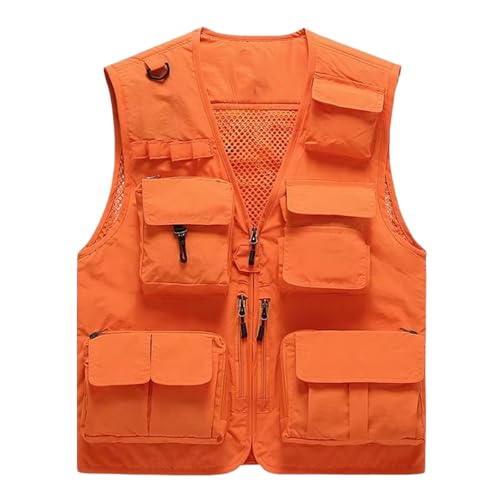 Gilet cargo homme pour randonnée pêche multipoche avec maille respirante