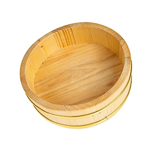 STOBAZA Balde De Sushi Bandeja De Sushi Japonês De Madeira Tigela De Resfriamento De Arroz De Sushi Banheira Hangiri De Madeira Pequena Caixa De Madeira Fazer Sushi Balde De Vapor Vintage