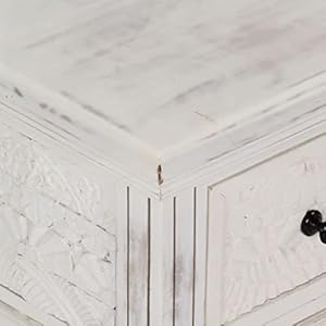 Coffee tablebedside tableindustrial sofa tablesnack tabledresserdresserwith 2 drawerssquare center tables for living room white 276x276x118 solid mango wood  urban country home decor