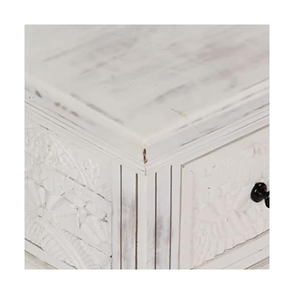 Coffee tablebedside tableindustrial sofa tablesnack tabledresserdresserwith 2 drawerssquare center tables for living room white 276x276x118 solid mango wood  urban country home decor