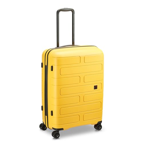 Trolley realizzato in polipropilene ultraleggero. Interno completamente foderato, con divisorio, nastri per bloccare gli indumenti e tasche per la biancheria o per piccoli oggetti.