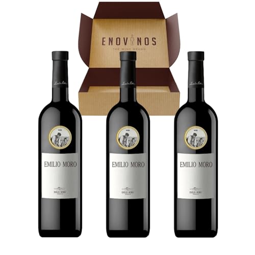 Vino Emilio Moro - x3 Botellas Vino Tinto Ribera del Duero 100% Tempranillo en Barricas de Roble 75 cl - Mejor Selección ENOVINOS
