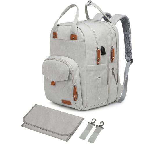 Image of Qualyphant Extra Large Diaper Bag Backpack for Two Kids, Expandable 35L Baby Bags for Mom Girl Boy Dad Toddler, Big Travel Diaper Bag 21 Pockets (4 Insulated) w/Changing Pad - Twin Diaper Bag