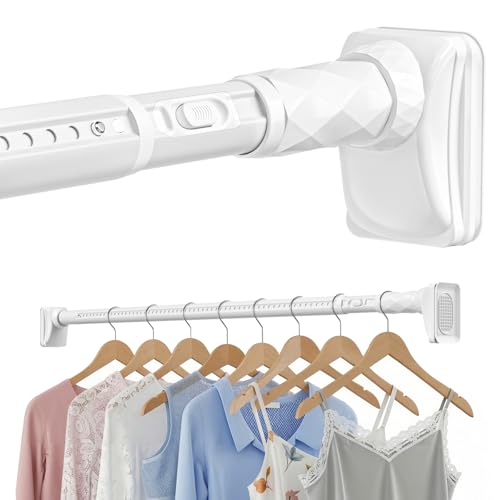 Image of White Closet Rods For Hanging Clothes,41-126 In heavy duty tension rod