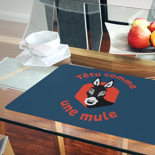 Dessous en liège napperons bleu grand format pour table propre sans taches - 6
