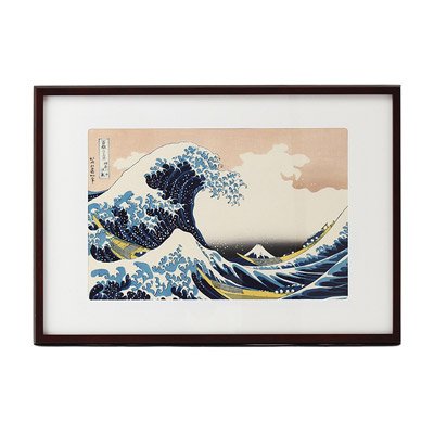 Amazon.co.jp: 職人の手により手摺りしました 葛飾北斎 木版画「神奈川