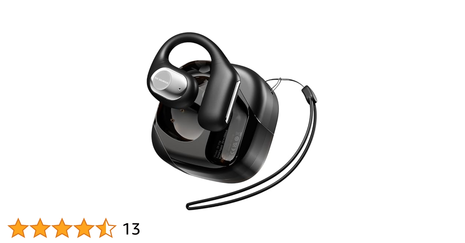 EAR CUFF WIRELESS ブラック Amazon.com: Open Ear Clip Wireless Earbuds Bone Conduction