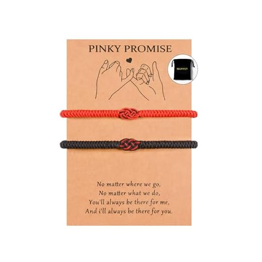 MANVEN Pulseras Para Parejas Pulsera Hilo Rojo del Destino Regalos Aniversario Pareja Para el Novio Novia