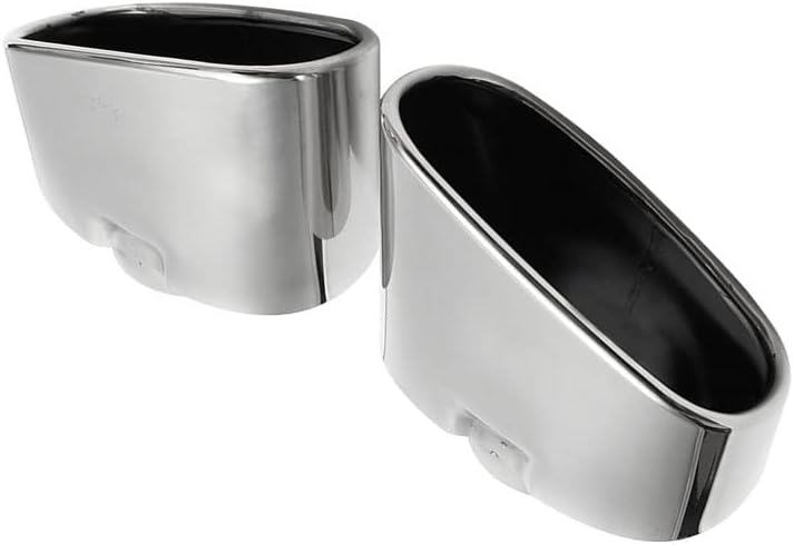 2 個クローム排気デュアルテールパイプマフラー先端ステンレス鋼自動車の付属品 X5 E70 2008 2009 201 【フリーランサー】