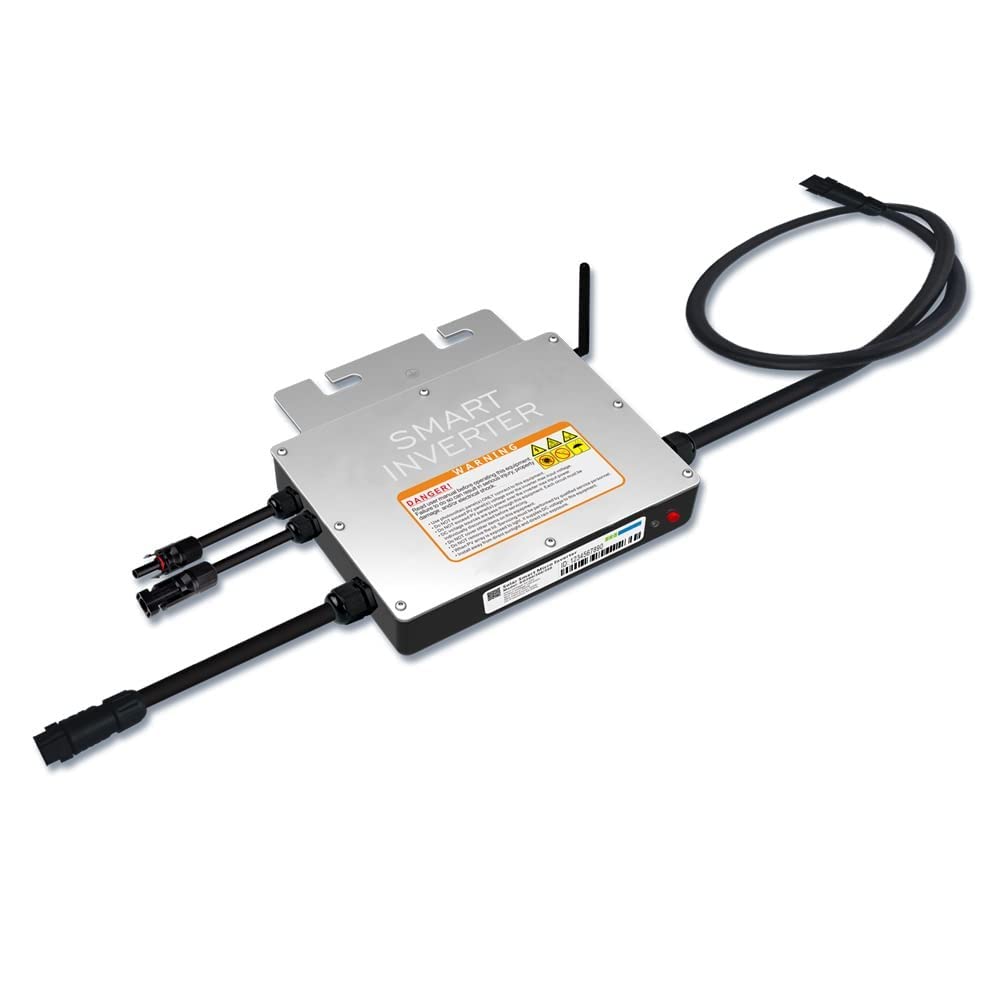 Microinversor de 300 W/600 W/700 W/1200 W con comunicación WiFi Resistente al Agua, MPPT apilable, DC 30 – 60 V, Entrada Solar AC 220 V, Salida para 30 V 36 V 1200W