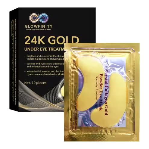 GLOWFINITY 24k Gold Eye Patches for Puffy Eyes
