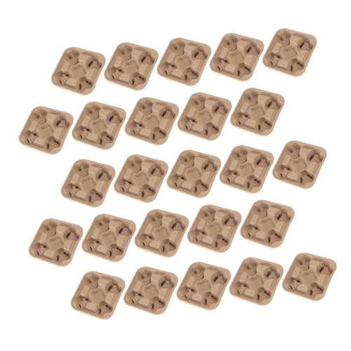 Unomor Sturdy Paper Pulp 4-Cup Tray Cup Holder for Takeout Drinks Milk Tea Coffee Carrier Trays Useful Beverage Packing Boxes