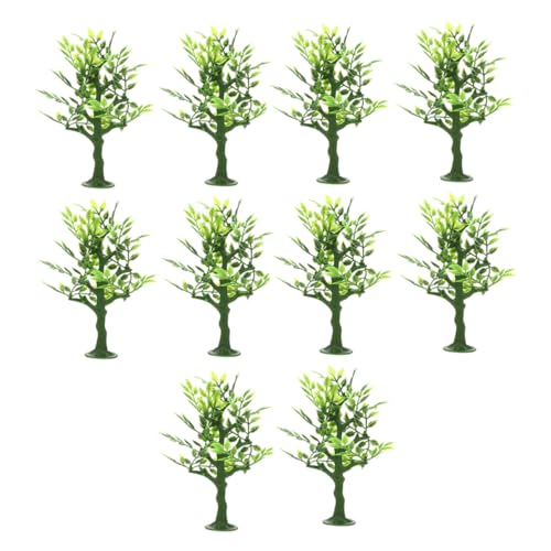 TIDTALEO 10個 ?真緑?樹 模型樹砂場シーン用チュアツリー 自然色リアル感 素材 大人向けインテリア装飾