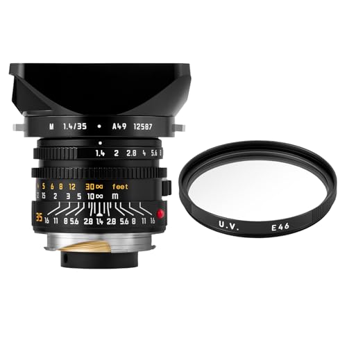 LIGHT LENS LAB M 35mm f/1.4 A.A.+ UV�����Y�t�B���^�[�Z�b�g M�}�E���g �P�œ_�����Y MF �t���T�C�Y �݊��i ���C�JM�p �I�[���h�����Y�� ASPH ���������Y ��A.A. �}�j���A���t�H�[�J�X �����v�A�� �X�i�b�v�B