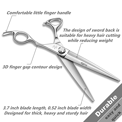 Fengliren High-End Professional Dog Grooming Scissors Pet Grooming Shears 7.5 Inch Extremely Very Sharp Made Of Advanced Stainless Steel Alloy By Hand For Dog Cat Other Animals And Horse Breeder #TOP4